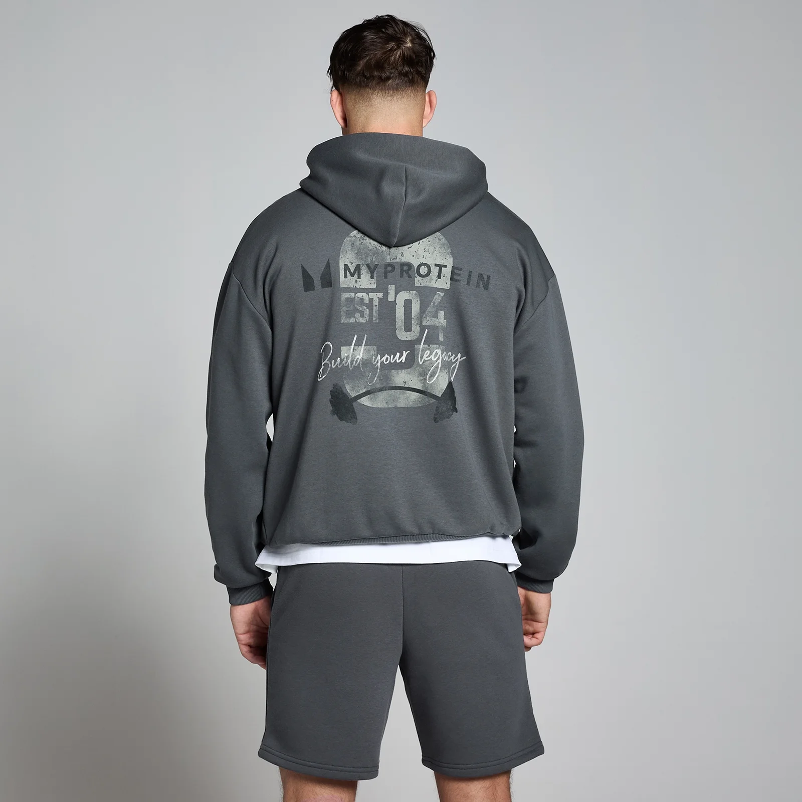 MP Origin Graphic Hoodie - Washed Grey - XXS-XS Slika 1