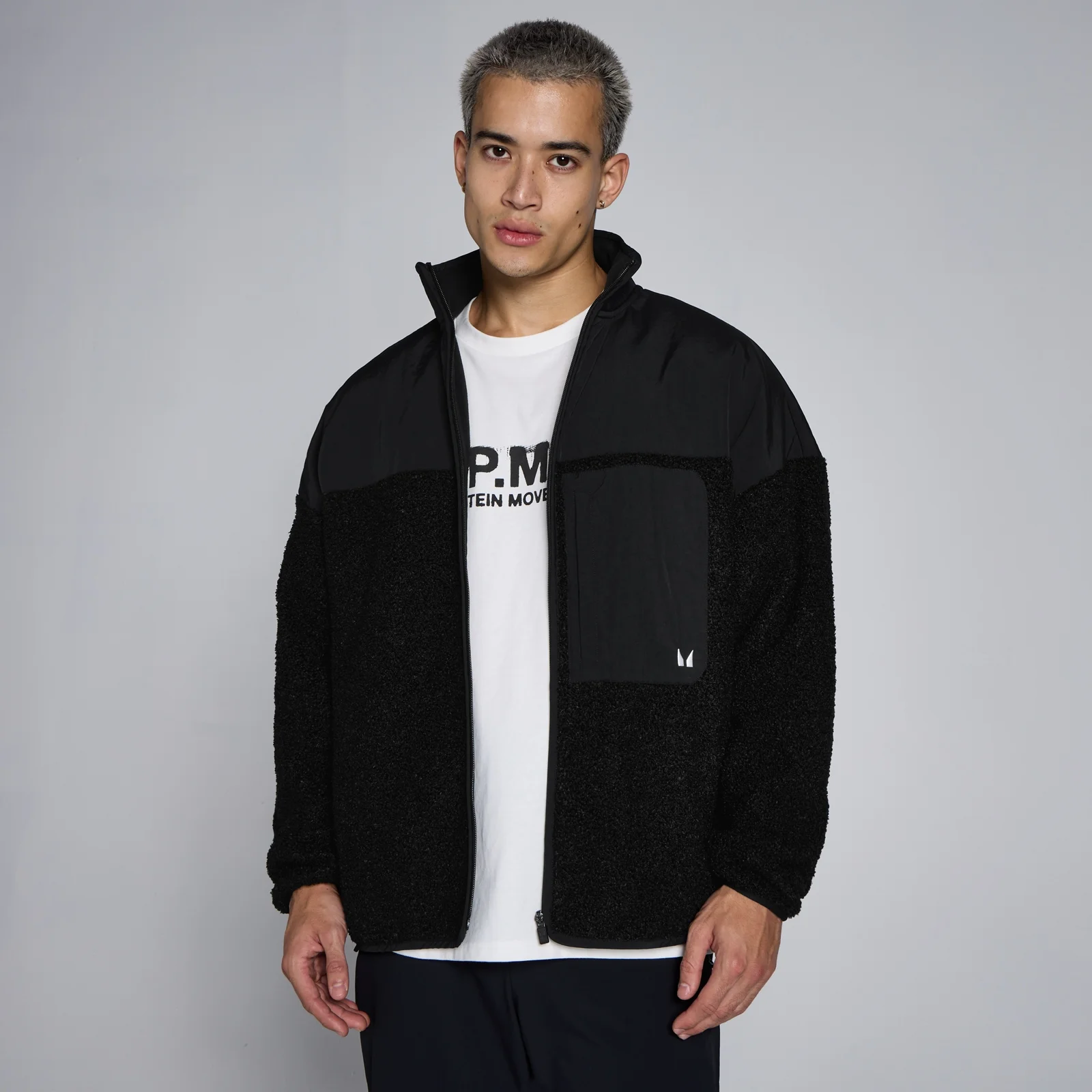 MP Men's Lifestyle Hybrid Fleece - muška jakna - crna - XXL Slika 1