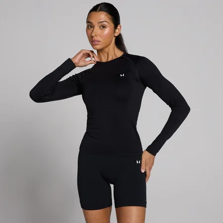 MP Women's Shape Seamless Long Sleeve Top − ženska majica sa dugim rukavima − crna