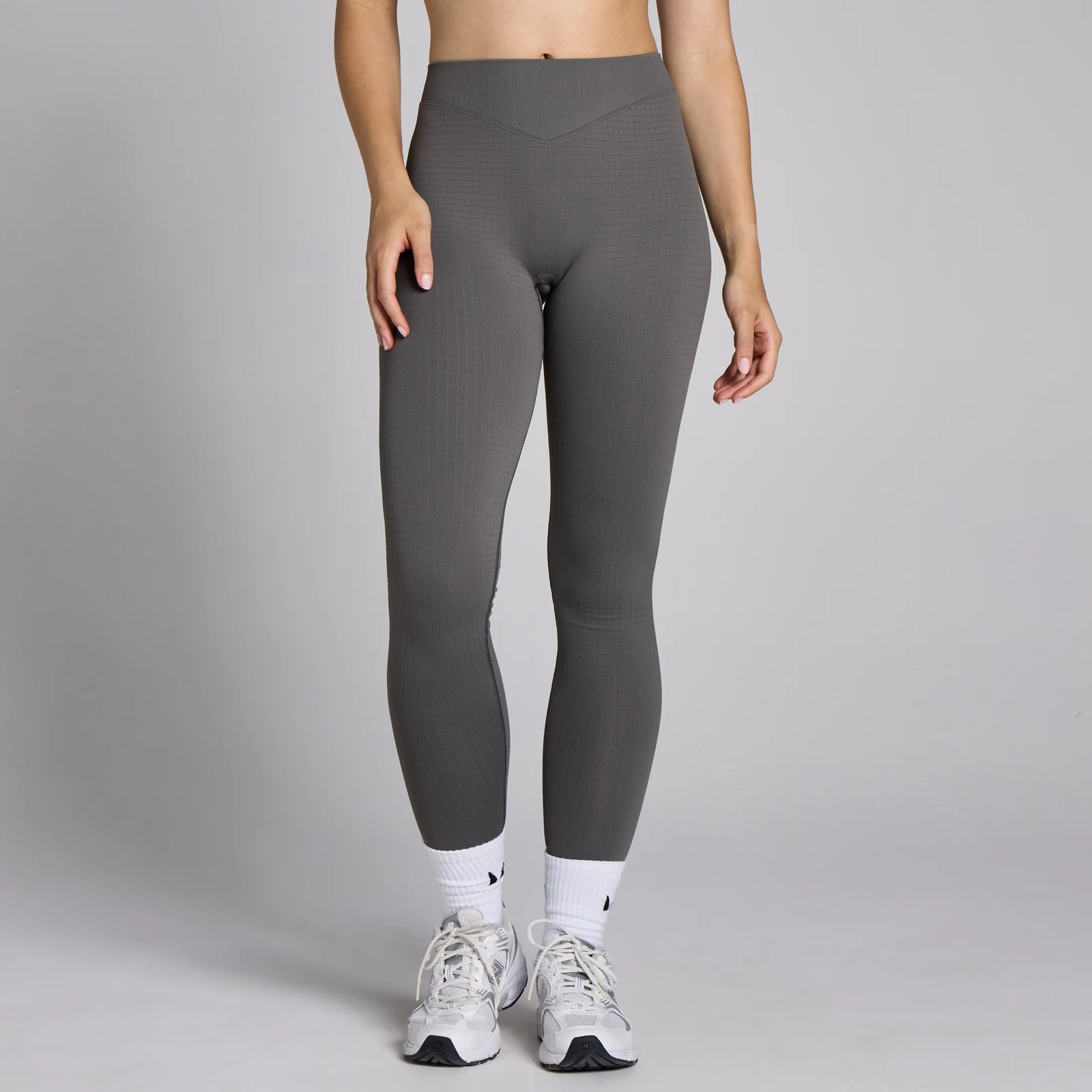 MP Women's Lifestyle Waffle Seamless Leggings − ženske helanke − čeličnosive - XS Slika 1