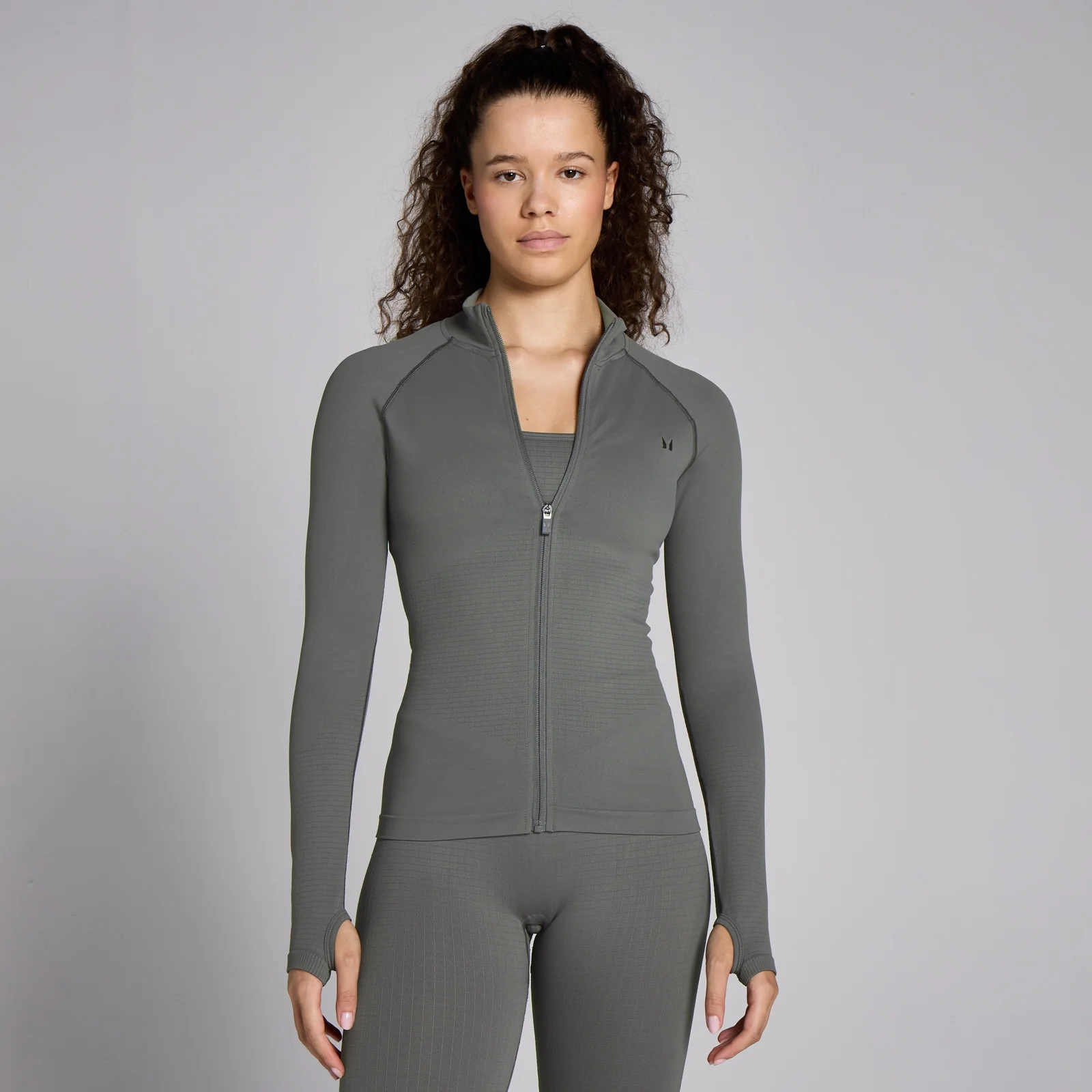 MP Women's Lifestyle Waffle Seamless Full Zip Jacket - ženska jakna - čeličnosiva - L Slika 1