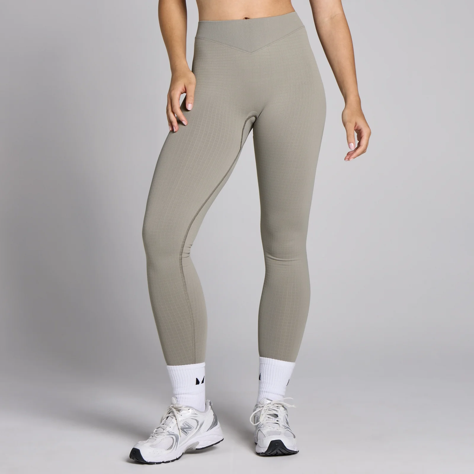 MP Women's Lifestyle Waffle Seamless Leggings − ženske helanke − boja gline - L Slika 1