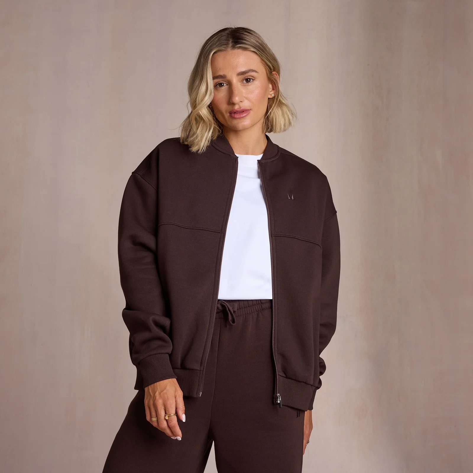 MP Women's Piping Detail Bomber Jacket - ženska jakna - boja kafe - XXL Slika 1