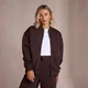 MP Women's Piping Detail Bomber Jacket - ženska jakna - boja kafe