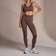 MP Women's Seamless Rib Leggings - ženske helanke - boja kafe