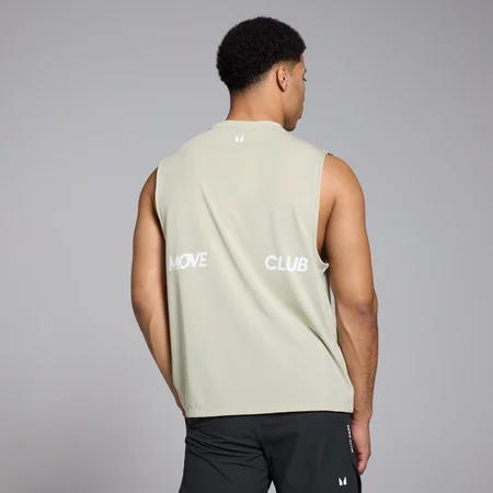 MP Men's Tempo Graphic Oversized Tank - muška majica bez rukava - bež-siva
