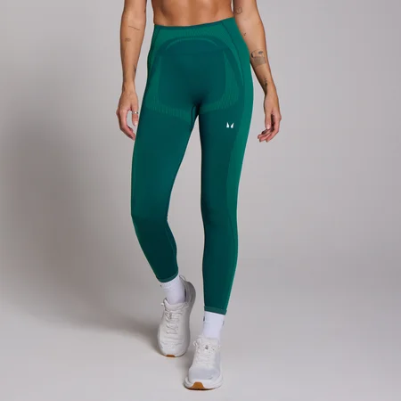 MP Women's Tempo Seamless Hybrid Leggings − ženske helanke − tamnopetrolej