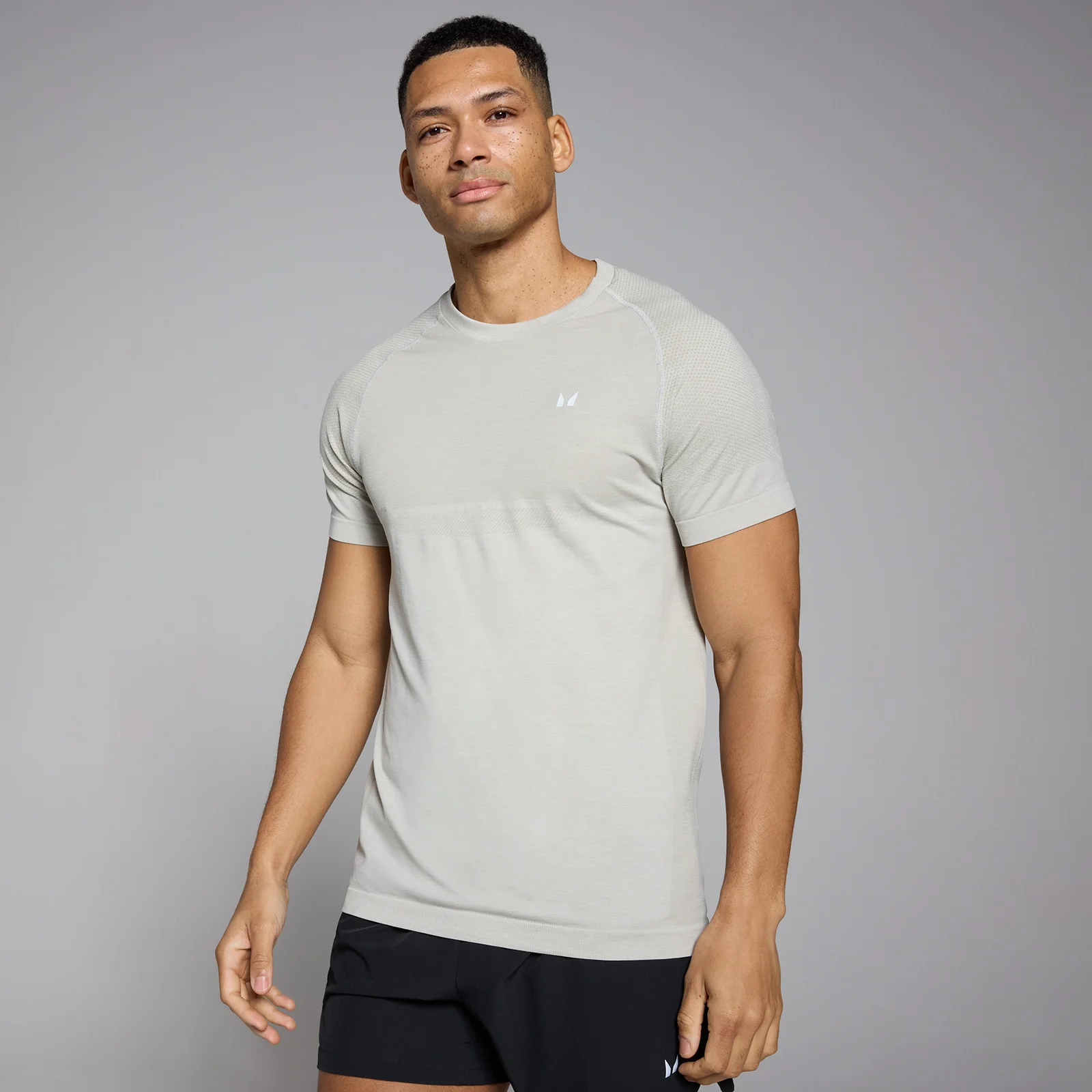MP Men's Seamless Short Sleeve T-Shirt − muška majica sa kratkim rukavima − nebo-sivi melanž - S Slika 1