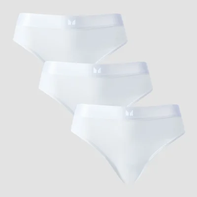 MP Women's Mid Rise Bikini Brief (3 Pack) - ženske gaćice (pakovanje od 3 komada) - bele - L Slika 6