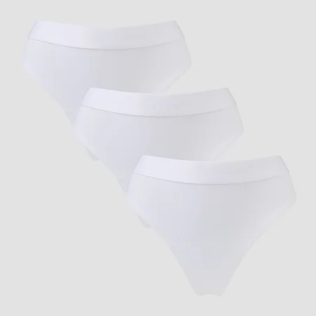 MP Women's Mid Rise Thong (3 Pack) - tange (pakovanje od 3 komada) - bele