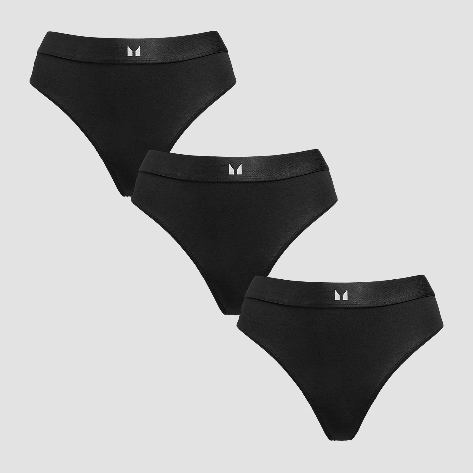 MP Women's Mid Rise Thong (3 Pack) - Black - S Slika 1