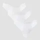 MP Women's Mid Rise No VPL Thong (3 Pack) - ženske tange (pakovanje od 3 komada) - bele