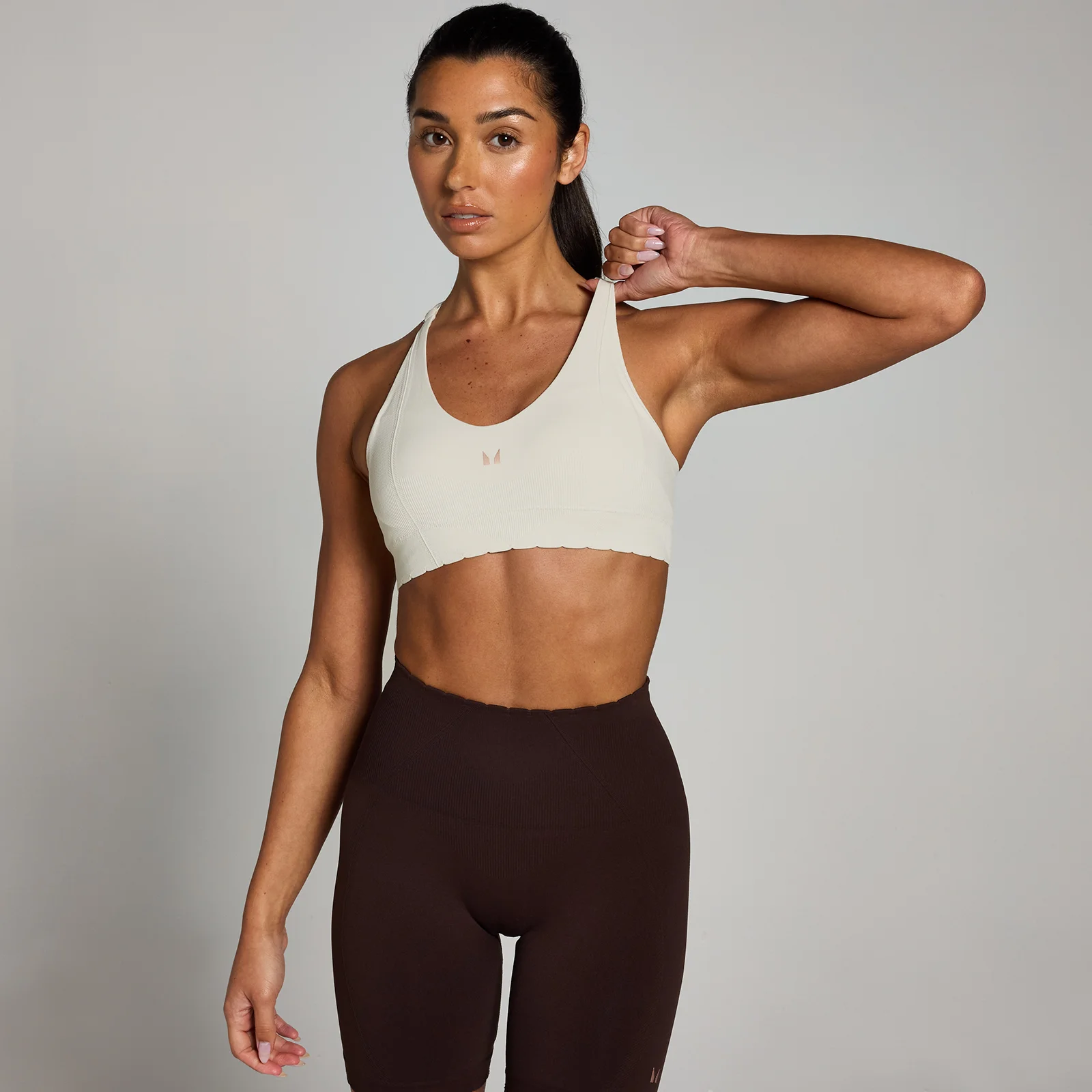 MP Women's Tempo Ultra Seamless Sports Bra − ženski sportski grudnjak − magla-sivi - XS Slika 1