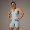 MP X Tatiana Contrast Halterneck Shorts All In One - kratki kombinezon - svetla vodenoplava