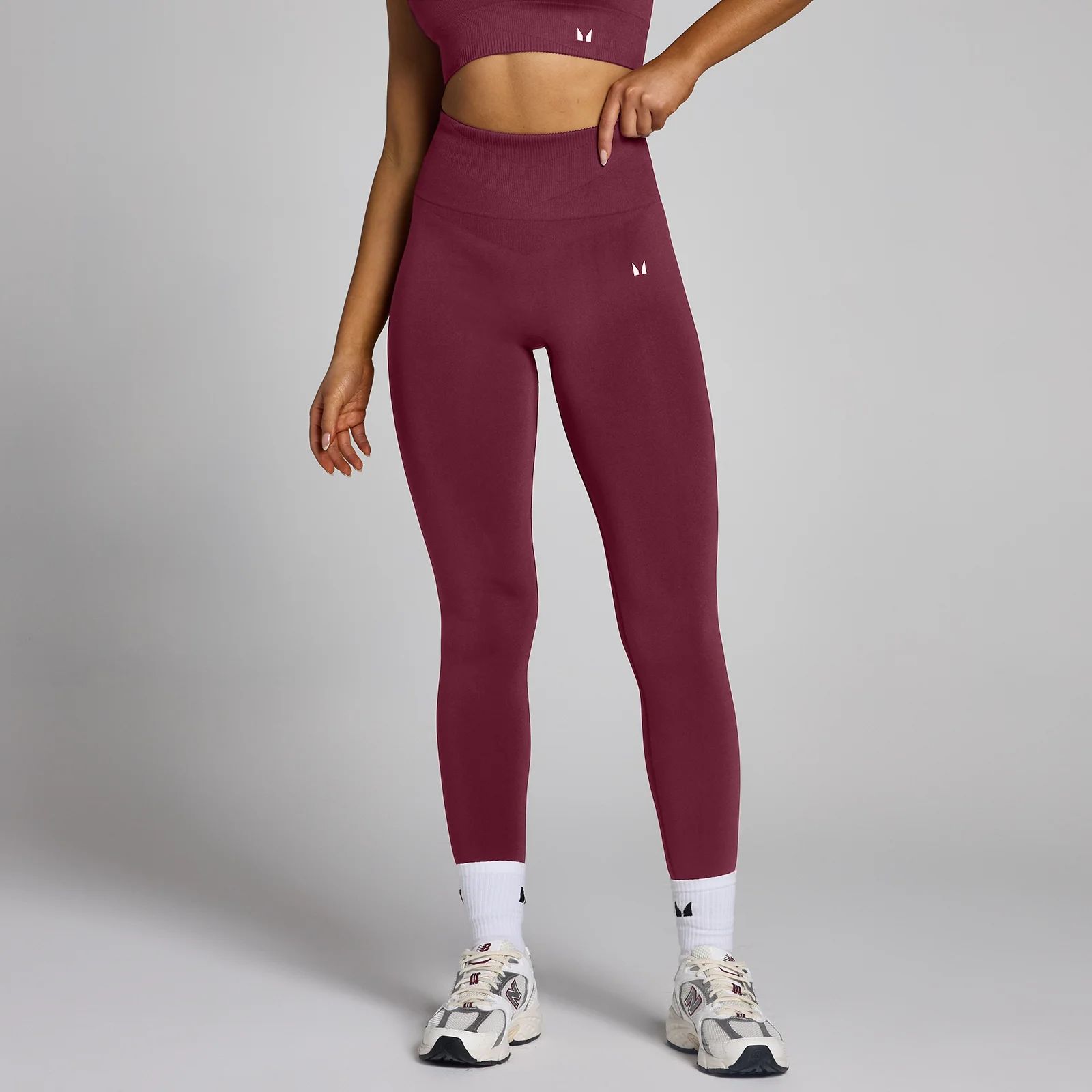 MP Women's Tempo Seamless Leggings − ženske helanke − crveno vino - L Slika 1
