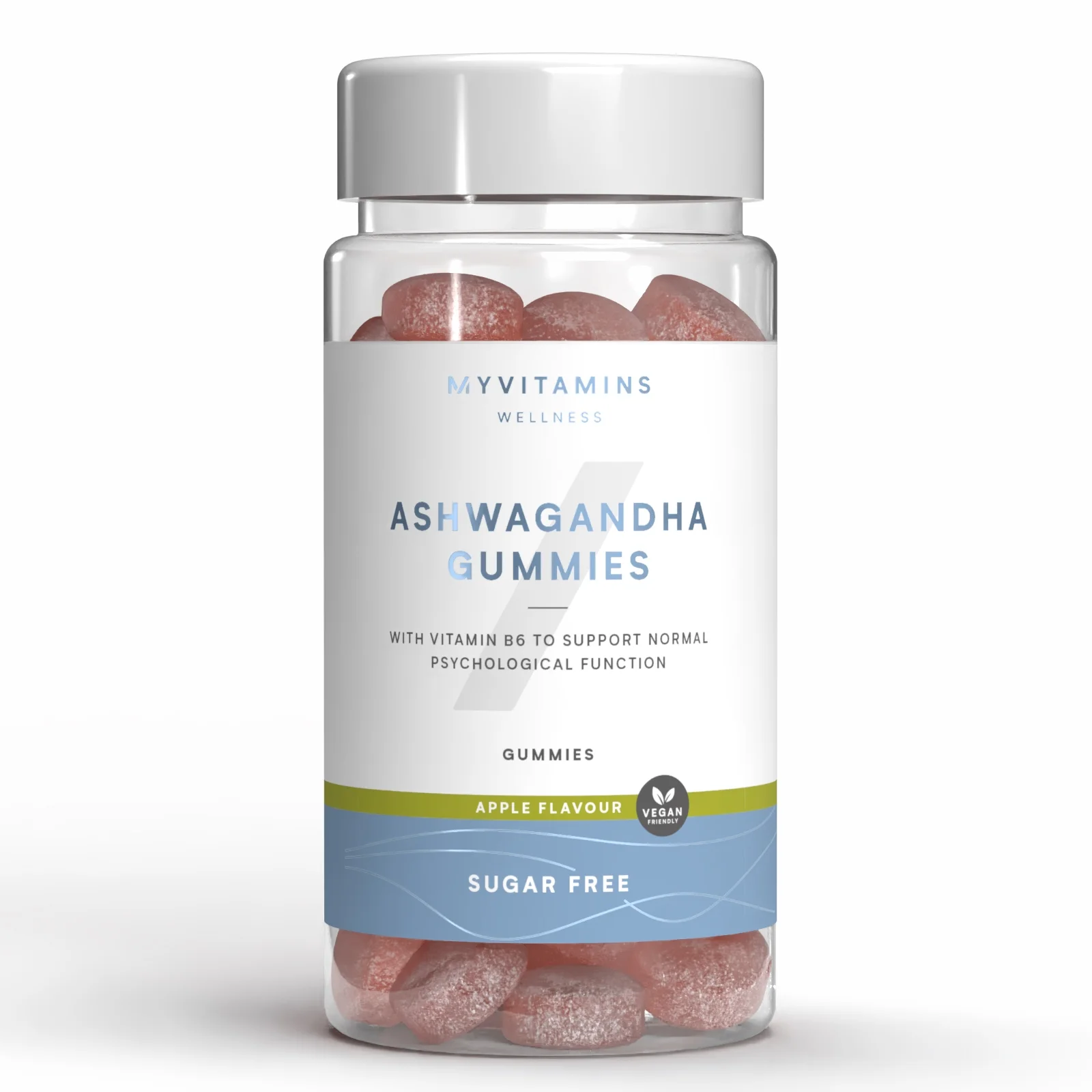 Sugar-Free Ashwagandha Gummies, gumene bombone bez šećera - 60gummies - Sugar Free Apple Slika 1