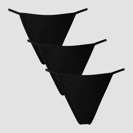 MP Women's Mid Rise G String (3 pack) - ženske tange „G-string” (pakovanje od 3 komada) - crne