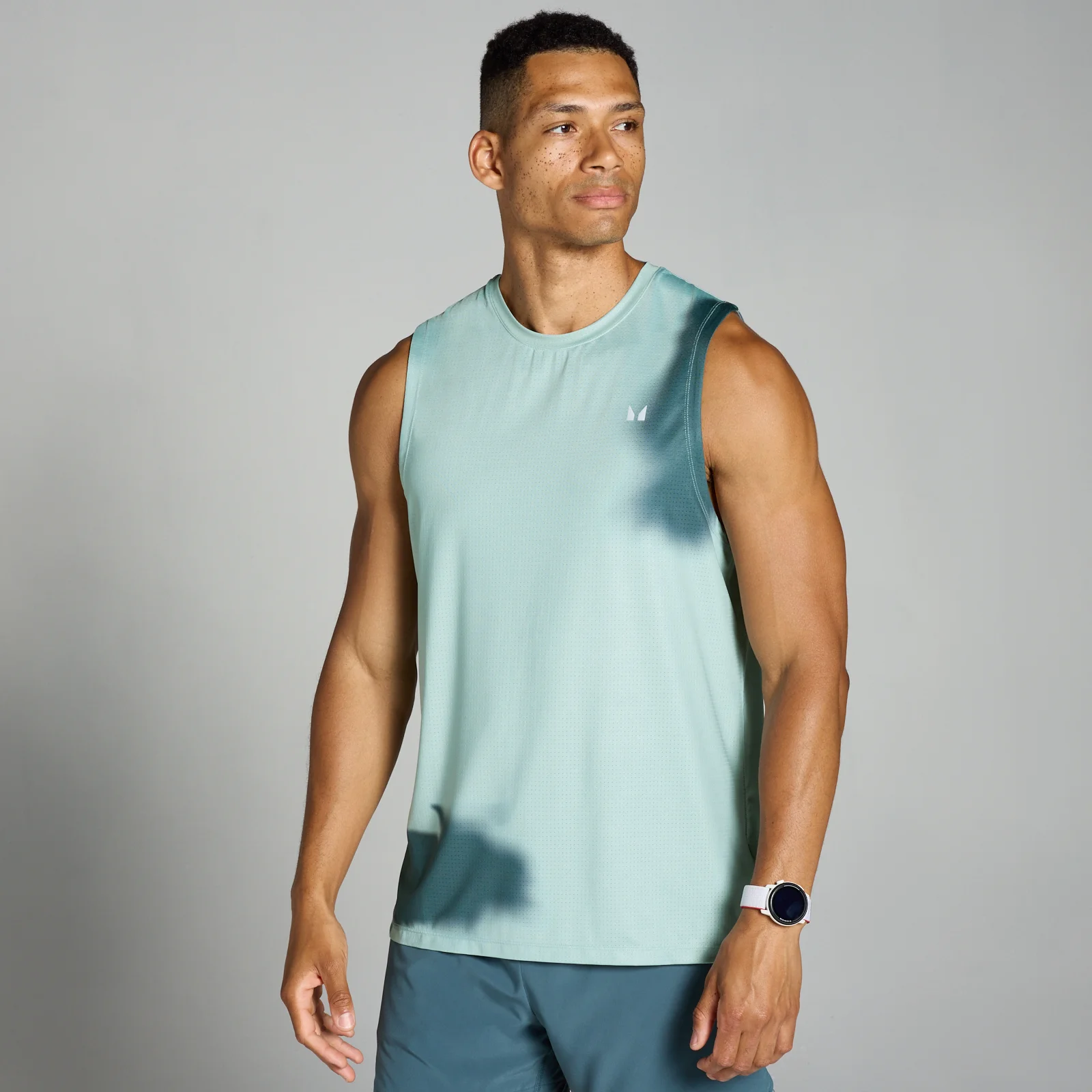 MP Men's Velocity Mesh Print Tank - muška majica bez rukava - magla-siva - XS Slika 1