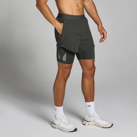 MP Men's Tempo 2 In 1 Shorts − muški šorts 2 u 1 − noćna siva