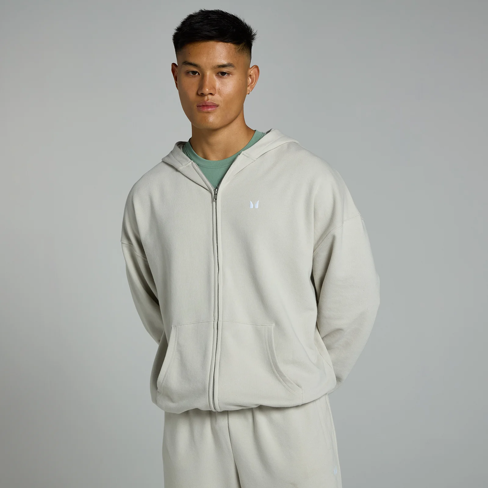 MP Men's Tempo Zip Through Hoodie - muška dukserica - pepeljastosiva - XXL Slika 1