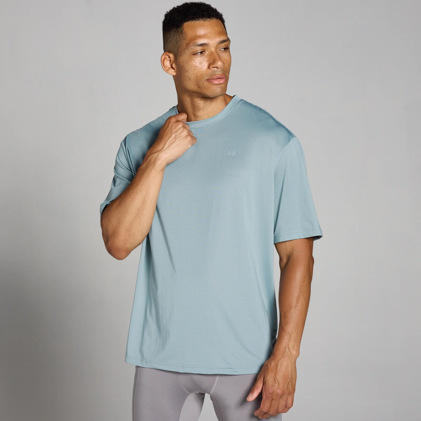 MP Men's Tempo Oversized Mesh Training T-Shirt - muška majica - olovo-siva - XXL Slika 1
