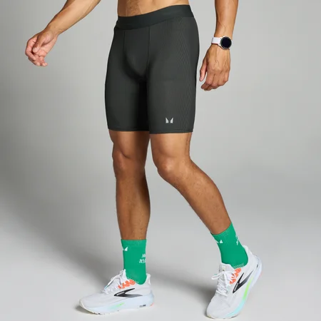 MP Men's Velocity Contrast Ribbed Baselayer Short - muški šorts - crni