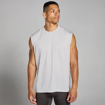 MP Men's Tempo Oversized Mesh Training Tank - muška majica - svetlosiva
