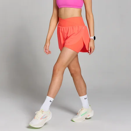 MP Women's Velocity Pleated Running Short - ženski šorts - svetlonarandžasti