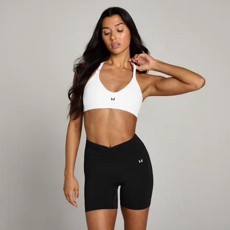 MP Women's Tempo Halterneck Open Back Sports Bra - ženski grudnjak - beli