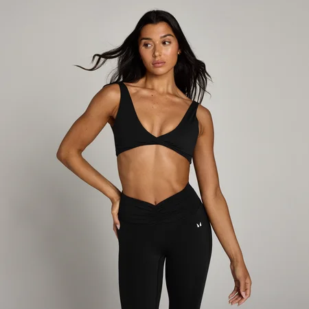 MP Women's Tempo Twist Front Sports Bra - ženski grudnjak - crni