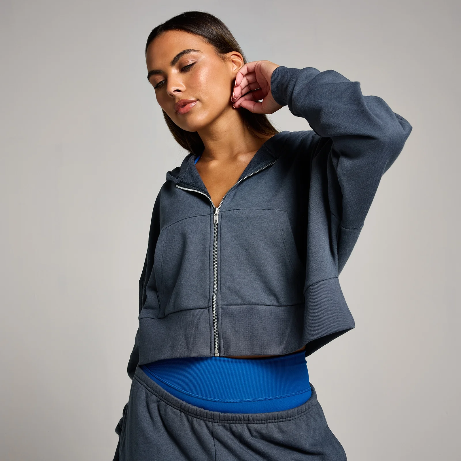 MP Women's Tempo Cropped Zip Through Hoodie - ženska dukserica - tamnoteget - L Slika 1