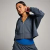 MP Women's Tempo Cropped Zip Through Hoodie - ženska dukserica - tamnoteget