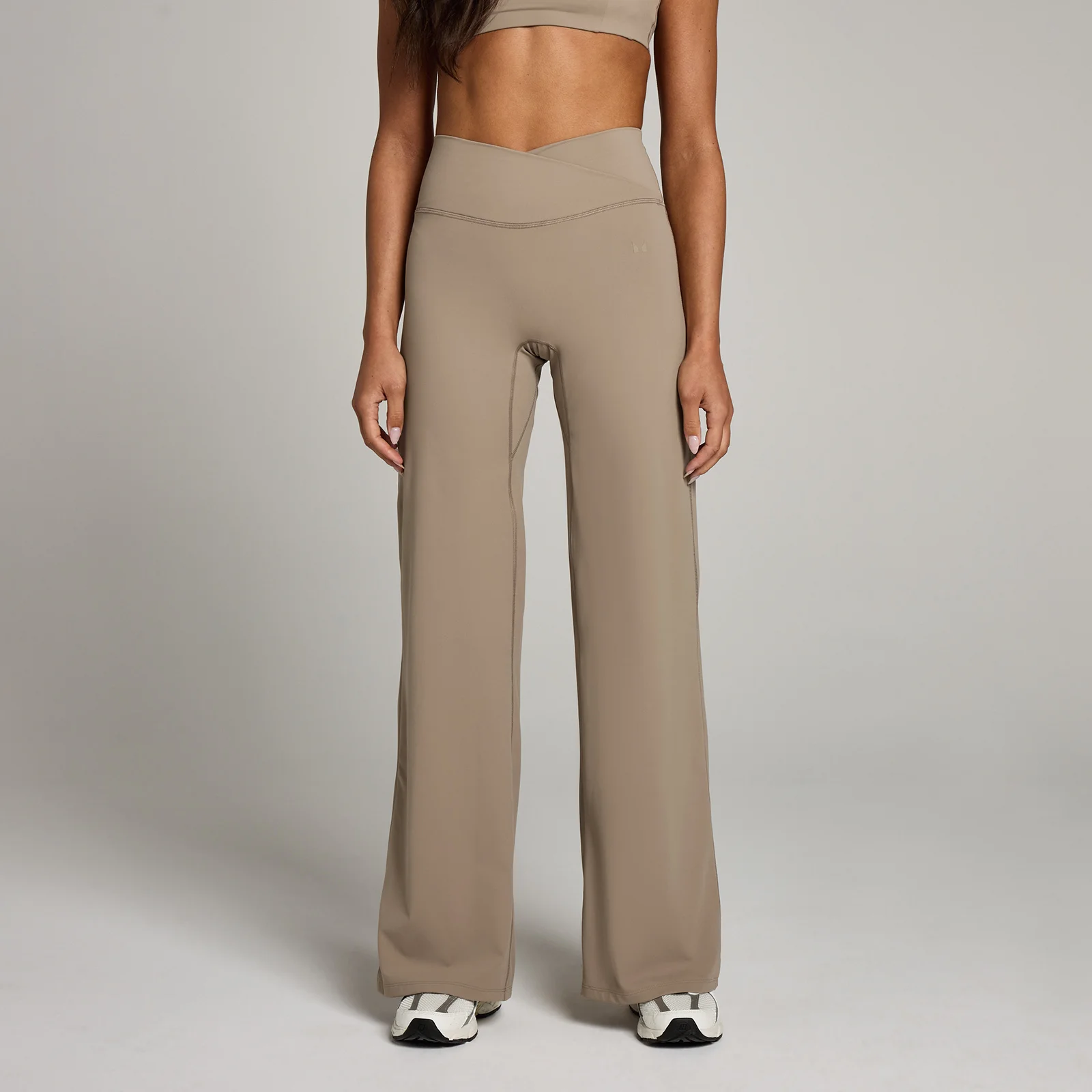 MP Women's Studio Cross Over Wide Leg Legging - ženske helanke - svetlobež - L Slika 1