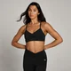 MP Women's Tempo Ruched Front Sports Bra - ženski grudnjak - crni
