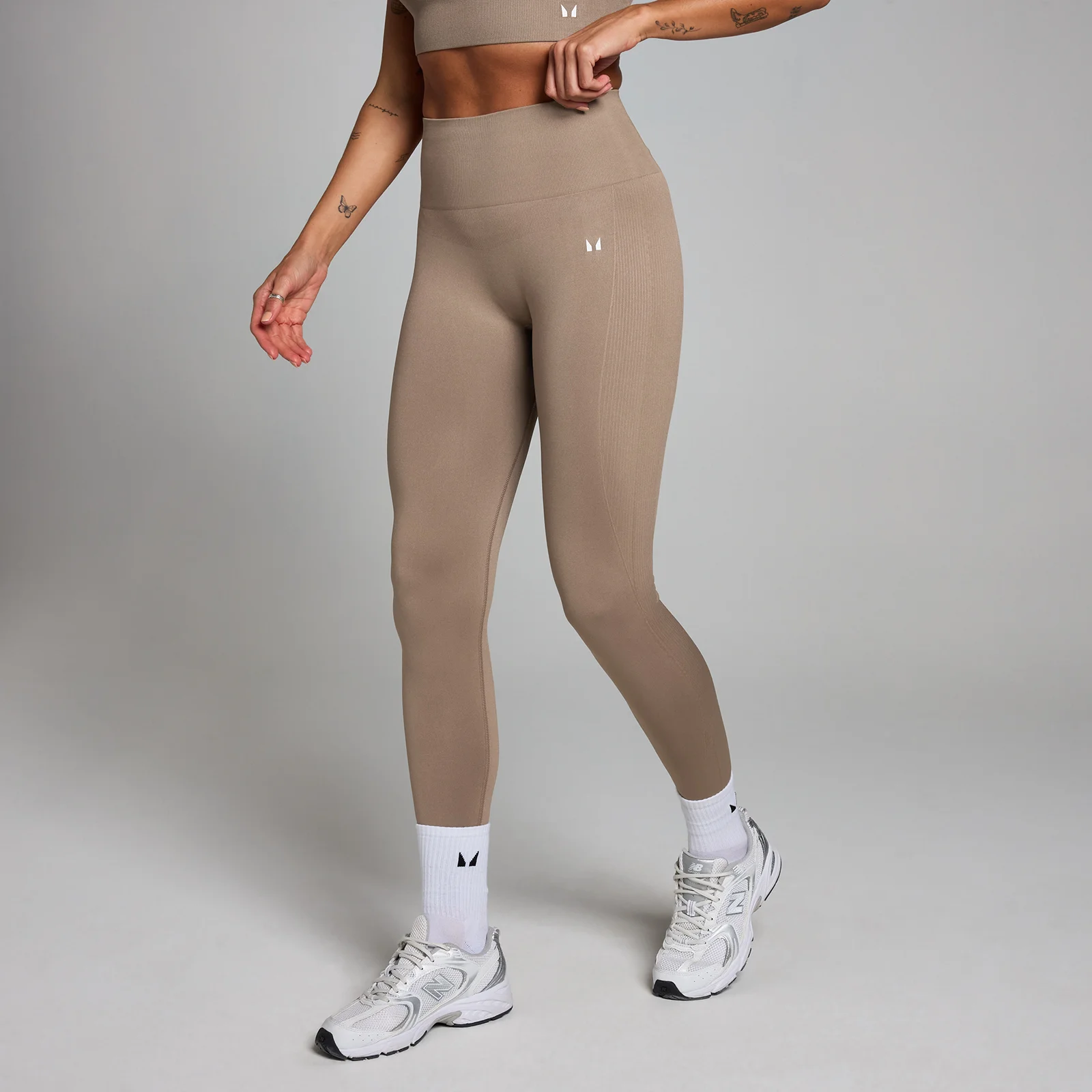MP Women's Shape Seamless Leggings − ženske helanke − svetlobež - M Slika 1