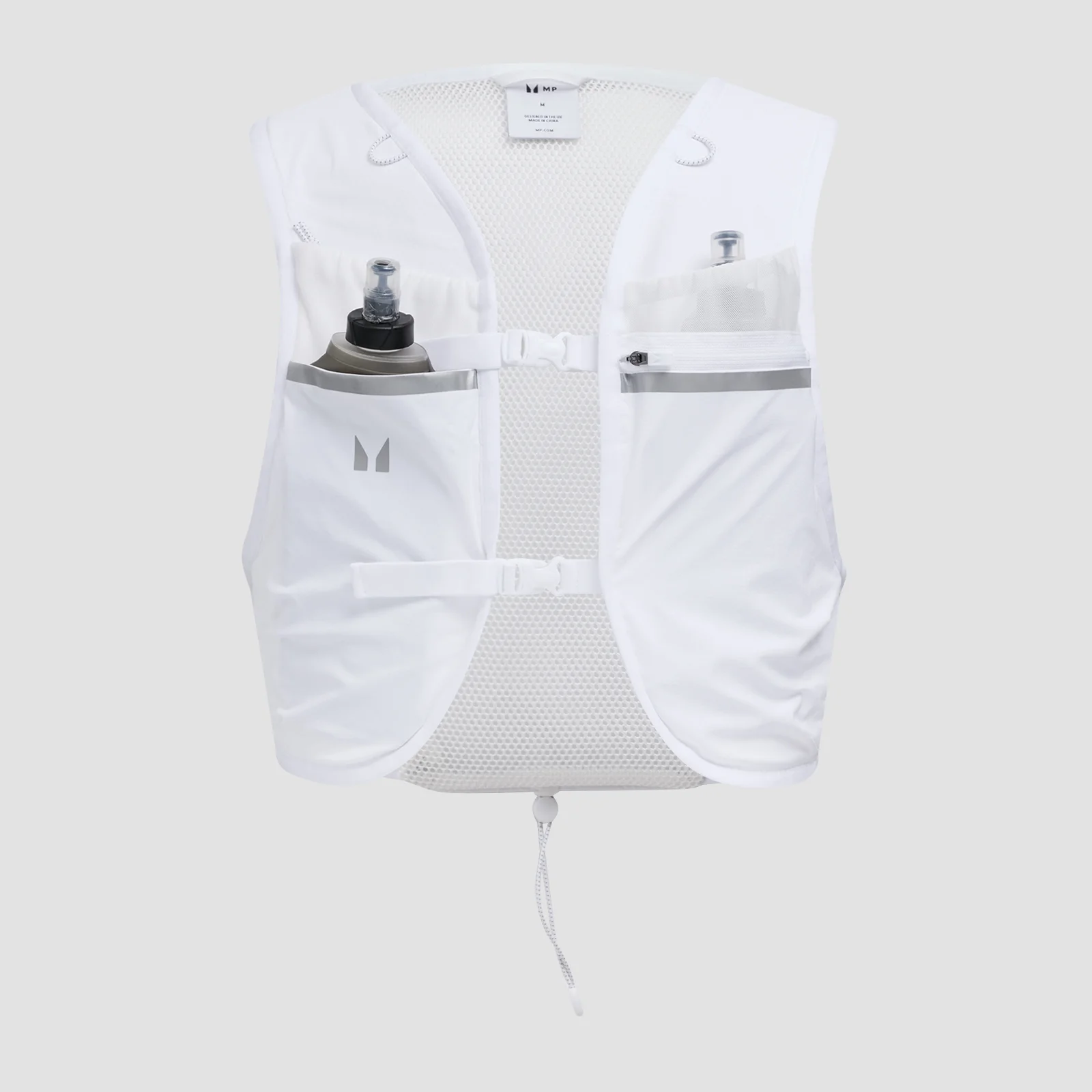 MP Hydration Vest & 2 Soft Running Bottles Bundle - prsluk za hidrataciju i 2 mekane boce - bela - S Slika 1