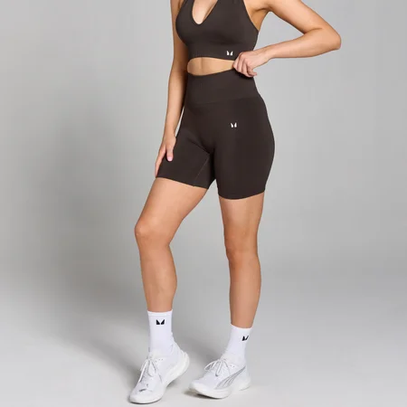 MP Women's Tempo Seamless Scrunch Shorts − ženski šorts − čokolada