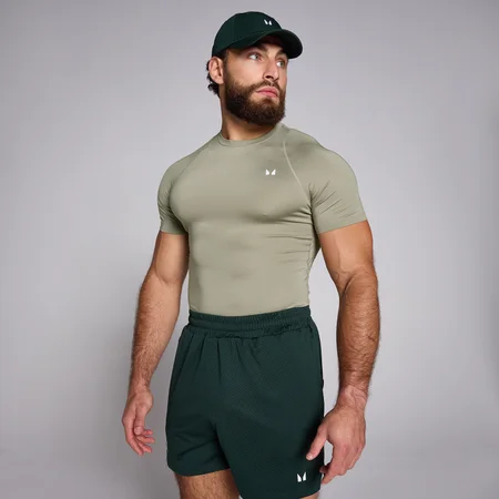 MP Men's Training Short Sleeve Baselayer − muška majica sa kratkim rukavima − tamna maslinastozelena