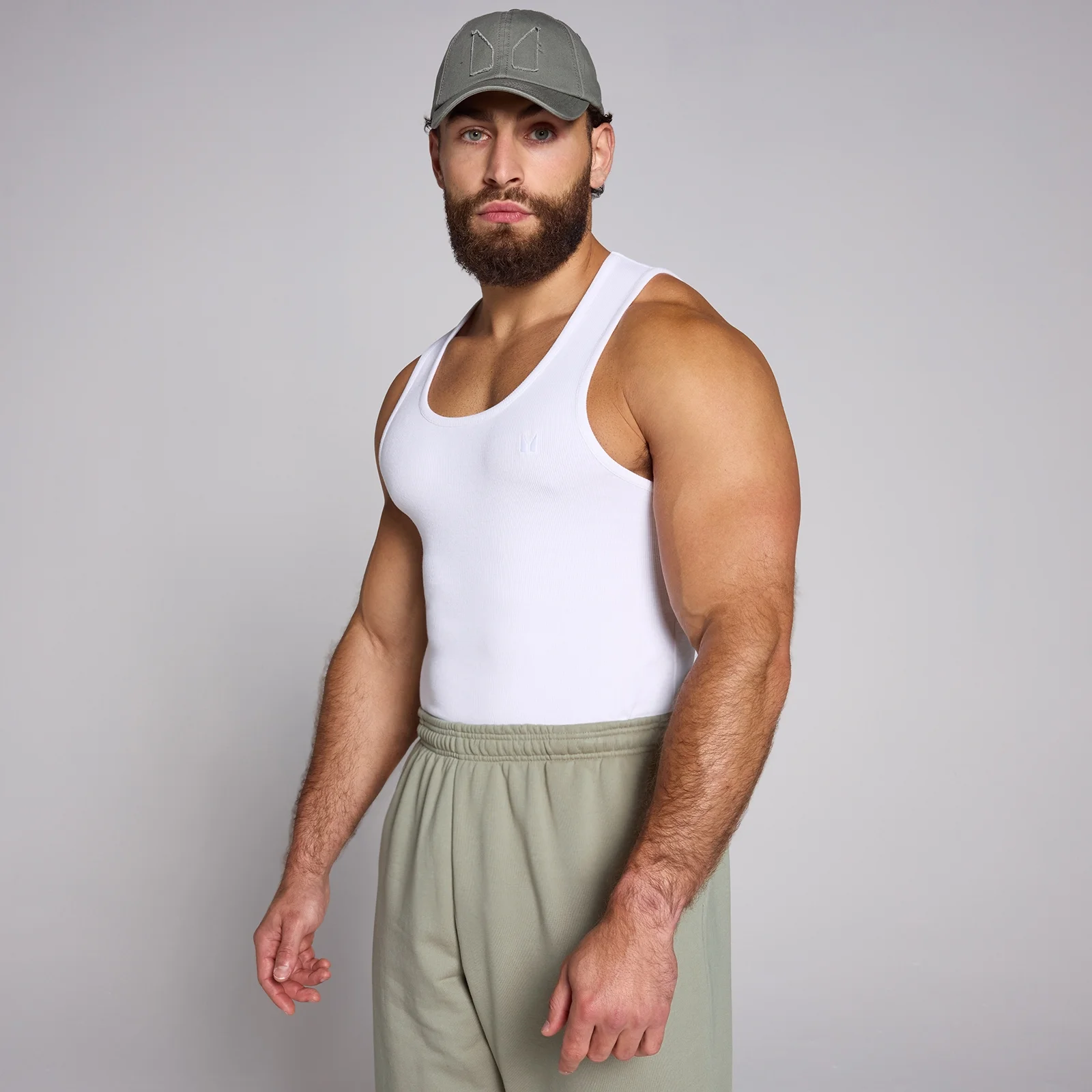 MP Men's Lift Ribbed Muscle Fit Tank - White - XL Slika 1