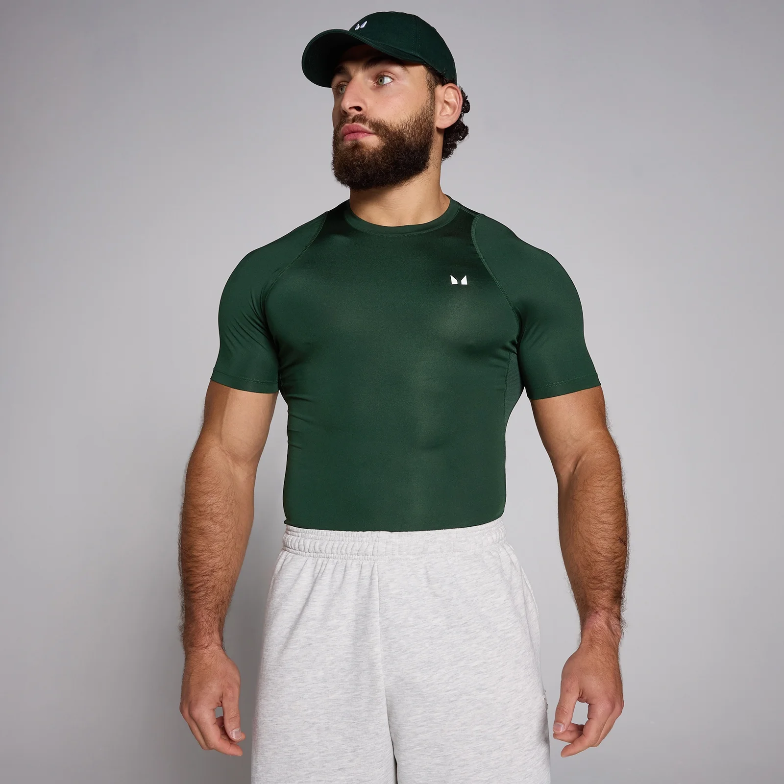 MP Men's Training Short Sleeve Baselayer − muška majica sa kratkim rukavima − tamnosmaragdna - XS Slika 1