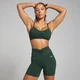 MP Women's Tempo Ruched Front Sports Bra - ženski grudnjak - tamnosmaragdni