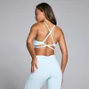 MP Women's Tempo Strappy Back Sports Bra − ženski grudnjak − bebi-plavi