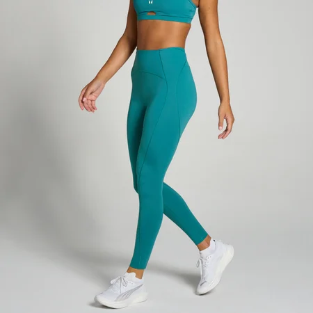 MP Women's Tempo Ultra Curved Seam Leggings - ženske helanke - petrolej-vodenoplave
