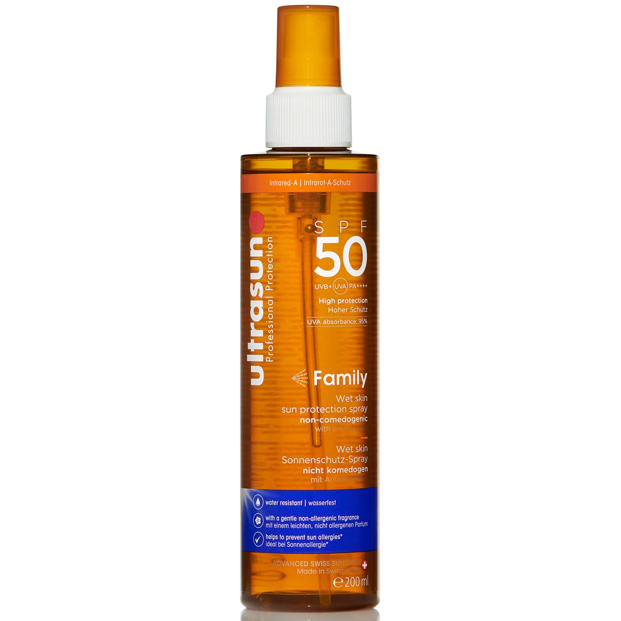 Ultrasun Family Wet Skin Spray SPF50 200ml Slika 1
