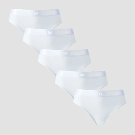 MP Women's Mid Rise Bikini Brief (5 Pack) - ženske gaćice (pakovanje od 5 komada) - bele
