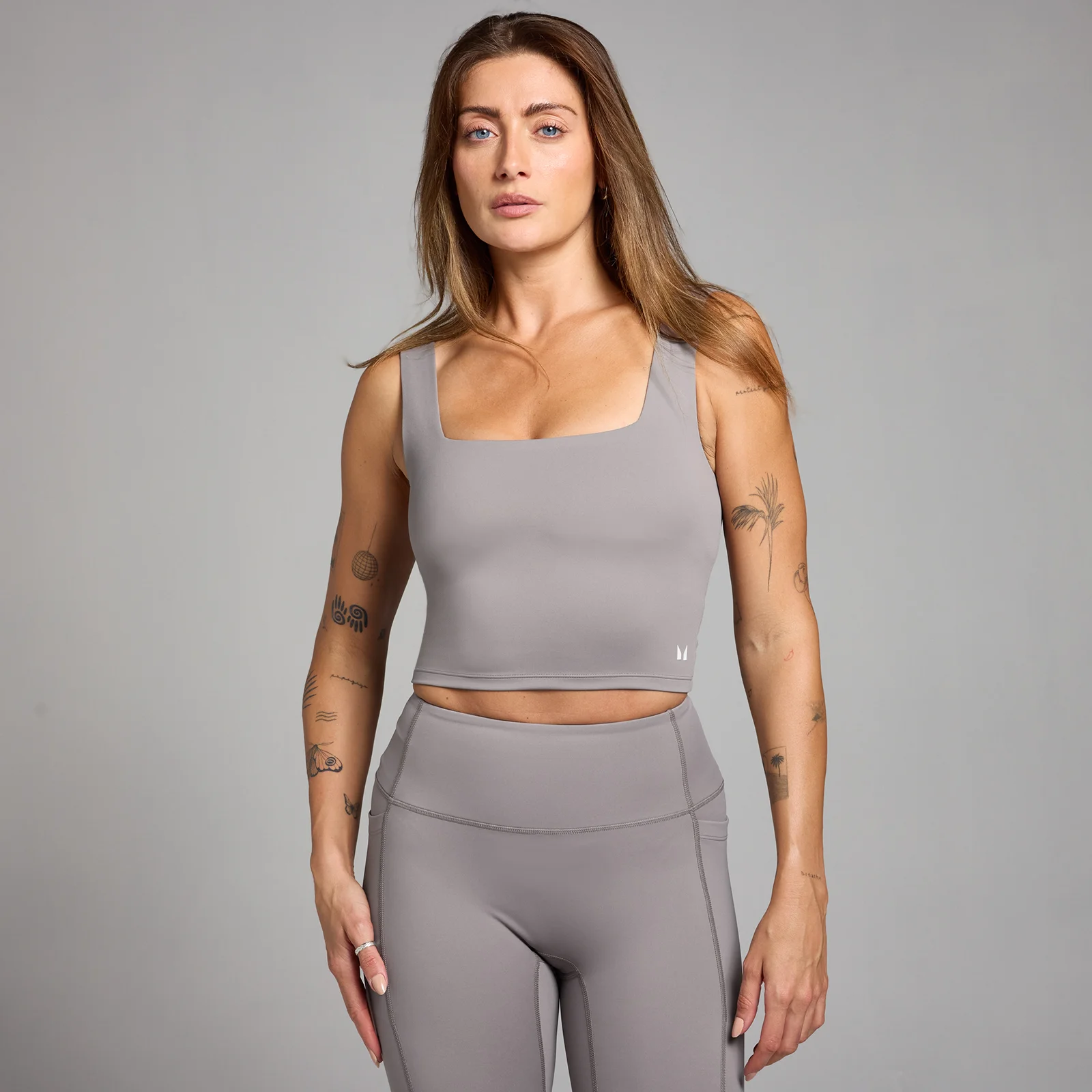 MP Women's Active Square Neck Vest − ženska majica bez rukava − svetlosiva - XS Slika 1