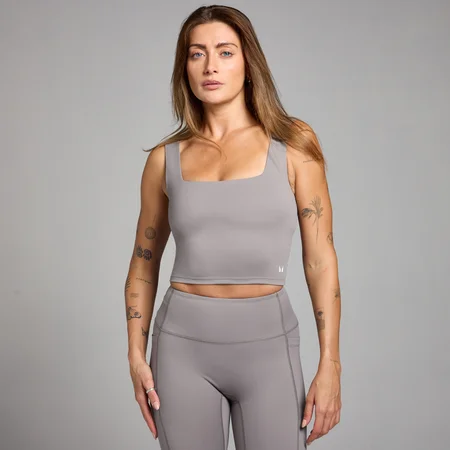 MP Women's Active Square Neck Vest − ženska majica bez rukava − svetlosiva