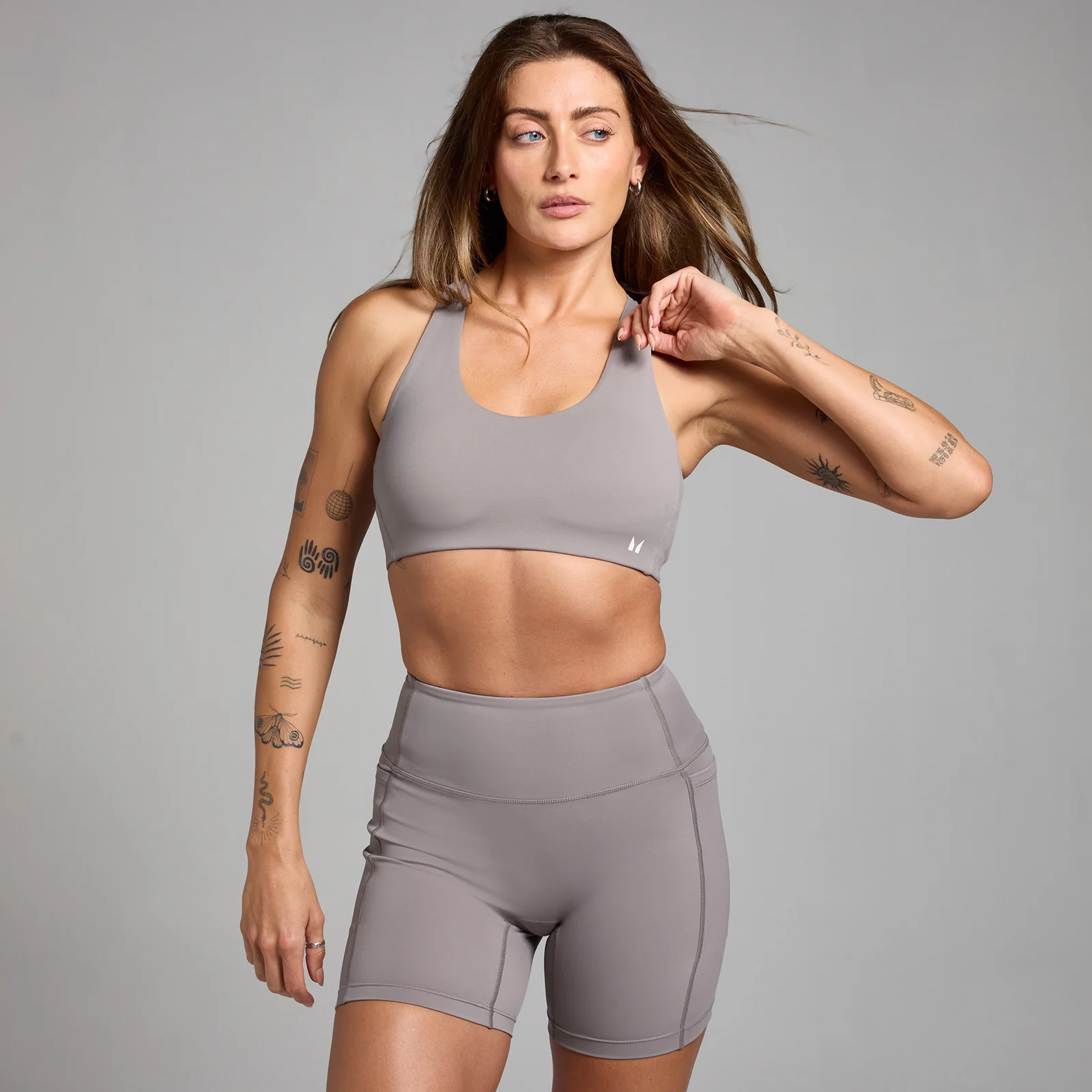 MP Women's Active Cross Back Adjustable Bra - ženski grudnjak - svetlosivi - XS Slika 1