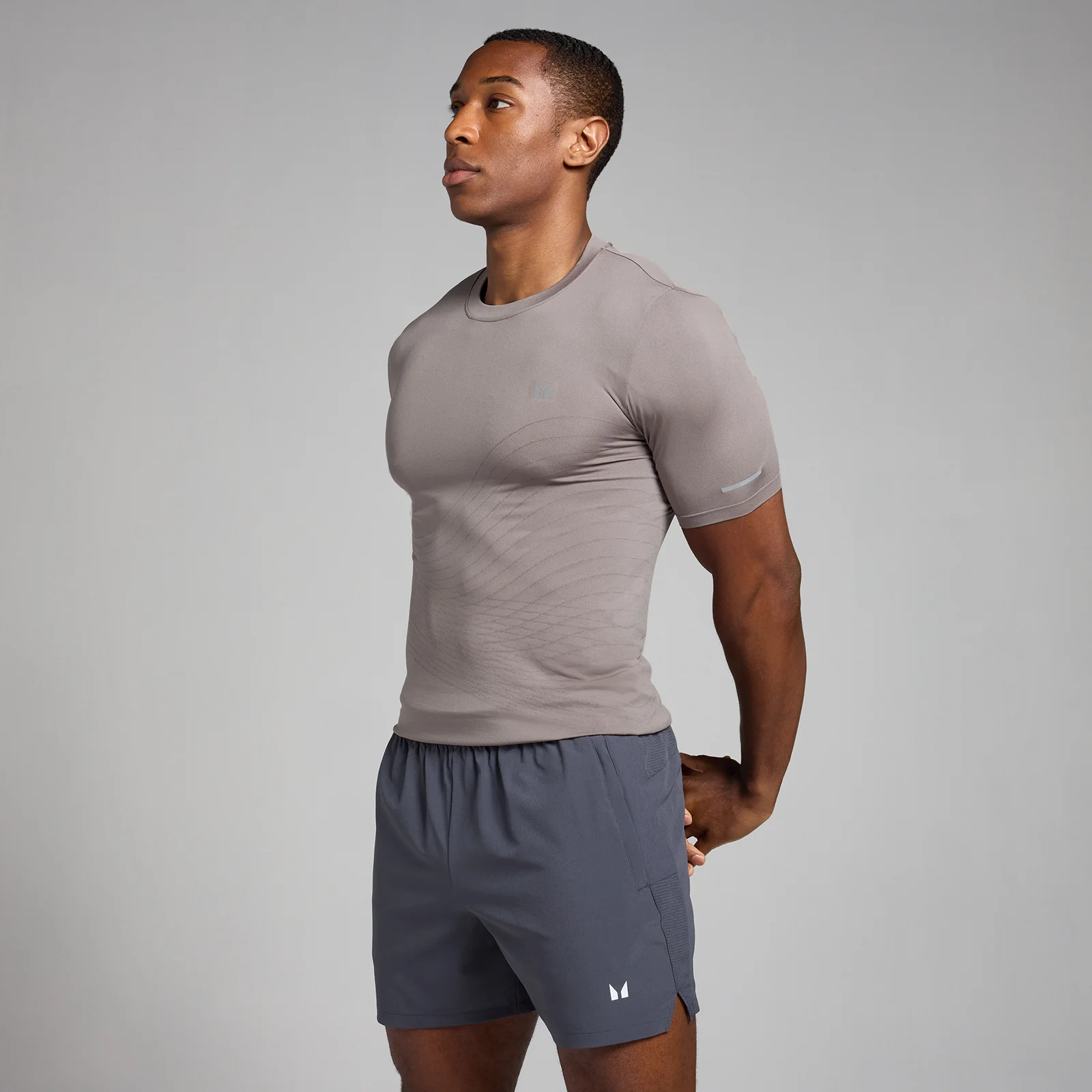 MP Men's Active Seamless Printed T-Shirt - muška majica - svetlosiva - XS Slika 1