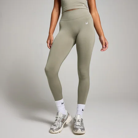 MP Women's Invisible Scrunch Seamless Leggings - ženske helanke - tamne maslinastozelene
